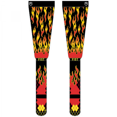 Fist moto socken flaming hawt s-m rot-schwarz