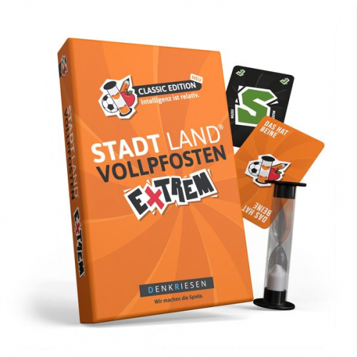 Denkriesen - Stadt Land Vollpfosten® - Extrem - Classic Edition - "intelligenz ist Relativ."