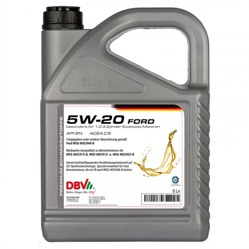 DBV Ford 5W-20 5 Liter