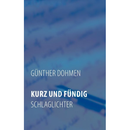 Günther Dohmen - Kurz und Fündig