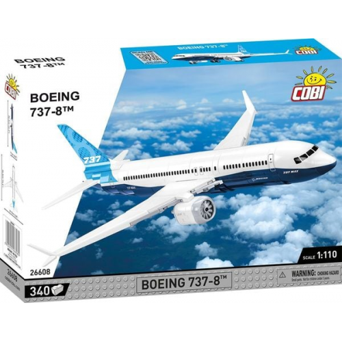 COBI 26608 - Boeing 737-8, Maßstab 1:110, Bausatz 340 Klemmbauteile