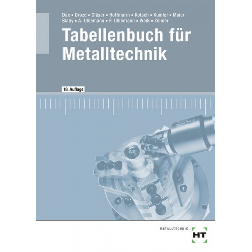 Günter Kotsch Wilhelm Dax Nikolaus Drozd Wolf-Dieter Gläser Frank Hoffmann - EBook inside: Buch und eBook Tabellenbuch für Metalltechnik