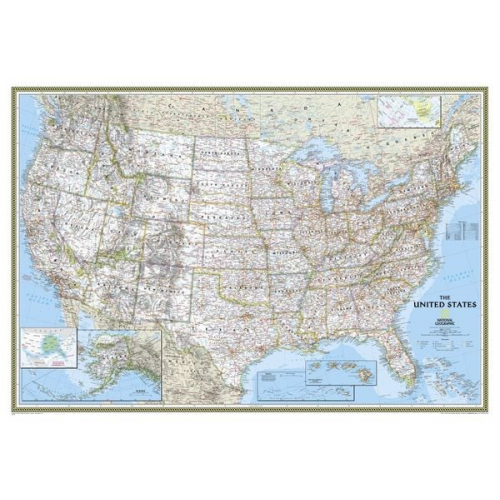 National Geographic Maps - National Geographic United States Wall Map - Classic (43.5 X 30.5 In)