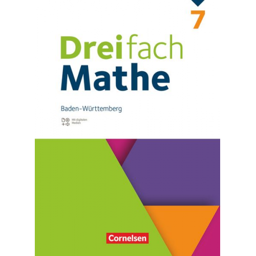 Dreifach Mathe 7. Schuljahr - Baden-Württemberg - Schulbuch mit digitalen Hilfen, Erklärfilmen und Wortvertonungen