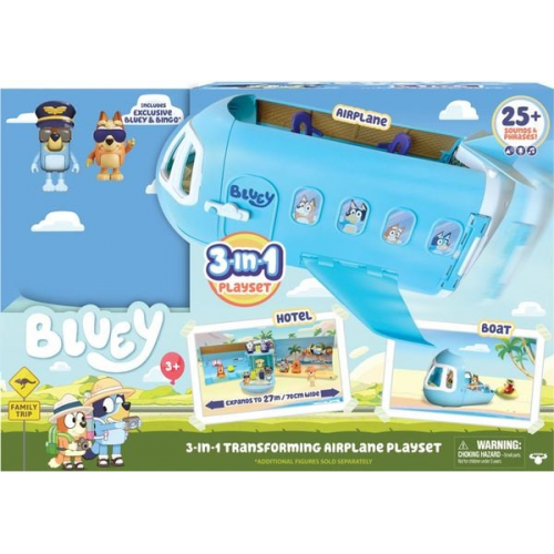 MooseToys - Bluey 3-in-1-Flugzeug-Spielset