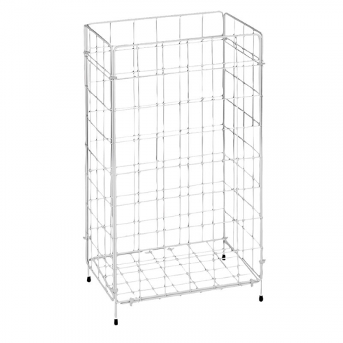 Gitterabfallkorb faltbar, 360x255x620mm, praktisch, hygienisch, weiß beschichtet