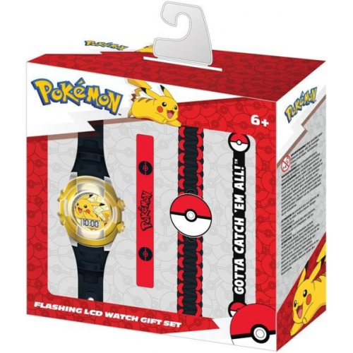 Accutime LCD Armbanduhr Set Pokémon mit Accessoires