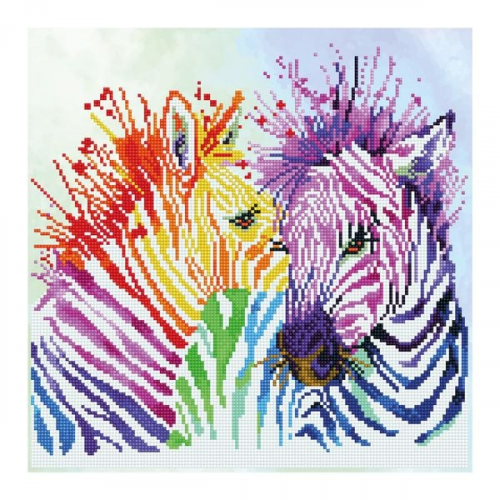 Diamond Dotz - Diamond Painting Regenbogen Zebras