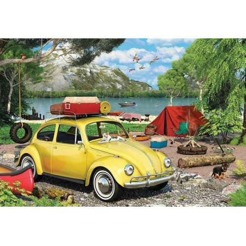 Eurographics 8551-5691 - VW Beetle Camping Tin, 550 Blech Puzzle