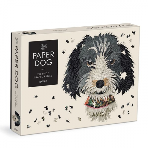 Galison - Paper Dogs 750 Piece Shaped Puzzle