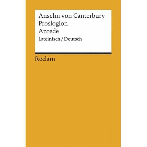 Anselm Canterbury - Proslogion/Anrede