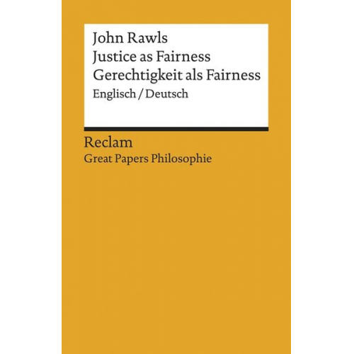 John Rawls - Justice as Fairness / Gerechtigkeit als Fairness