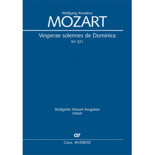 Wolfgang Amadeus Mozart - Vesperae solennes de Dominica (Klavierauszug)