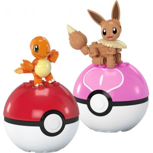 MEGA Pokémon 2er Pokéball Set - Evoli und Glumanda