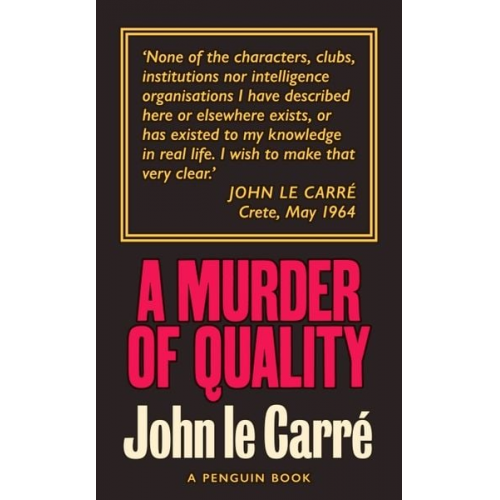 John le Carré - A Murder of Quality