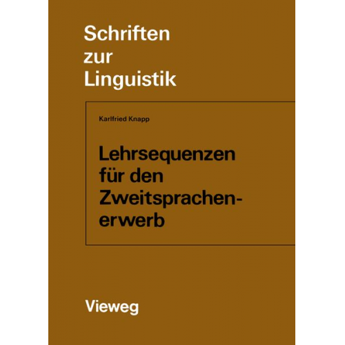 Karlfried Knapp - Lehrsequenzen für den Zweitsprachenerwerb