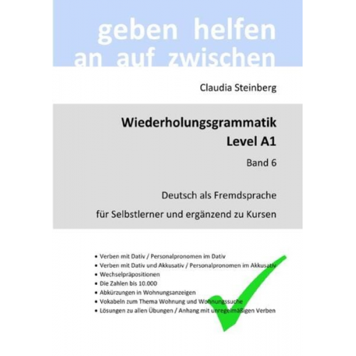 Claudia Steinberg - DaF - Wiederholungsgrammatik / DaF - Wiederholungsgrammatik A1 - Band 6