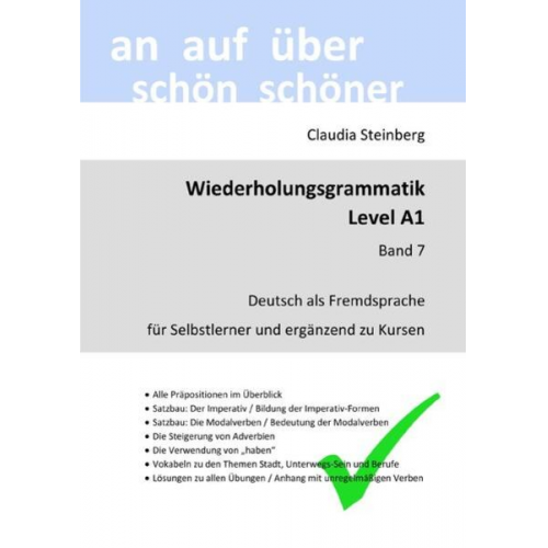 Claudia Steinberg - DaF - Wiederholungsgrammatik / DaF - Wiederholungsgrammatik A1 - Band 7