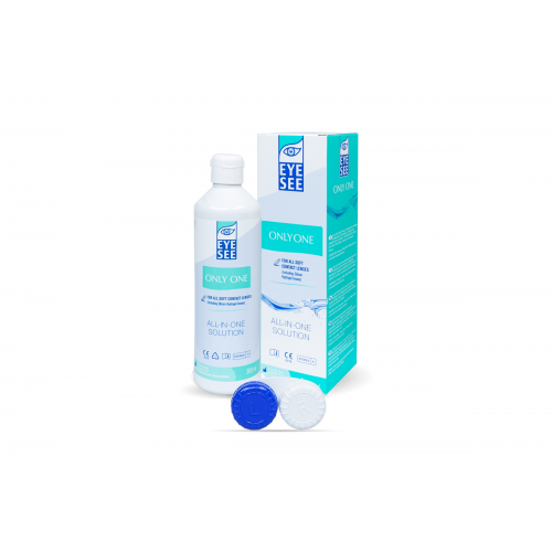 EyeSee Only One Solution soft (360 ml + 1 Behälter) Kombilösung, Pflegemittel