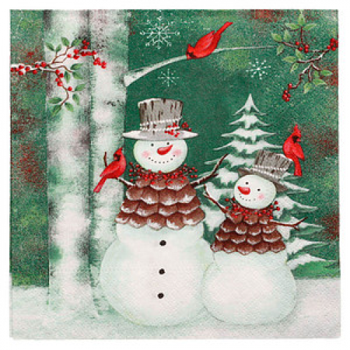 PAPSTAR Servietten Forest Snowmen 20 St.