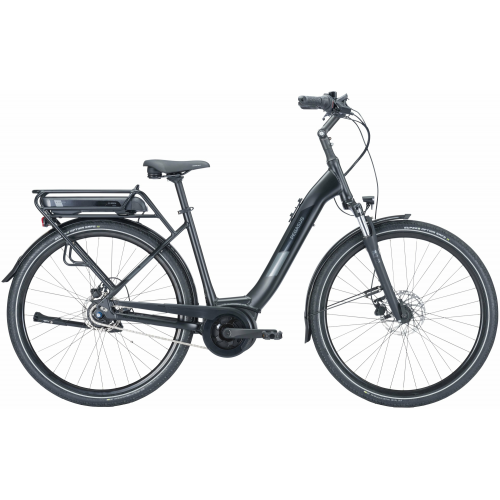 Pegasus Solero E8R Plus (500 Wh), 8 Gang Nabenschaltung, Damenfahrrad, Wave, Modell 2024, 28 Zoll 55 cm black matt