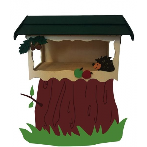 PEBARO 848/8 - Holzbausatz Vogelhaus, 16 Teile, Holzkonstruktion zum Zusammenstecken