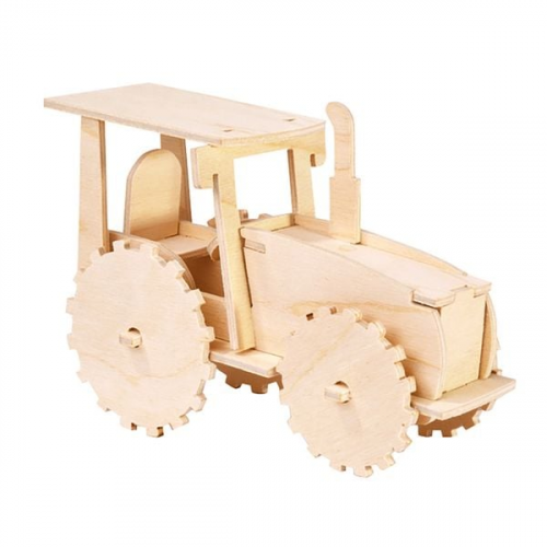 PEBARO 851/1 - Holzbausatz Traktor, 18 Teile, Holzkonstruktion zum Zusammenstecken