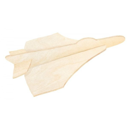 PEBARO 851/9 - Holzbausatz Jet, 3 Teile, Holzkunstruktion zum Zusammenstecken
