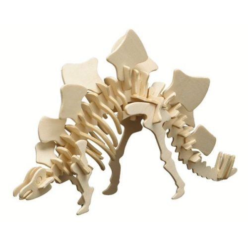 PEBARO 856/5 - Holzbausatz Dinosaurier Stegosaurus, 44 Teile, Holzkonstruktion zum Zusammenstecken