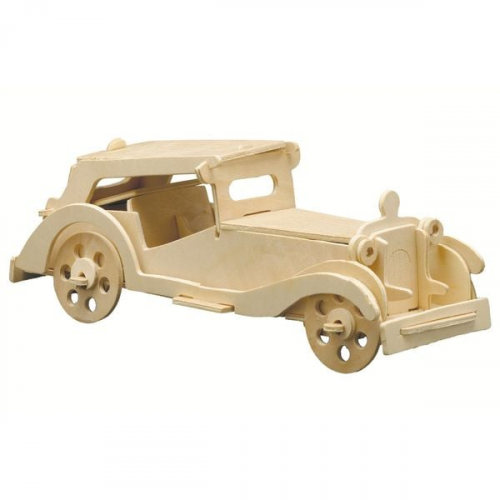 PEBARO 865/6 - Holzbausatz Oldtimer VI, 41 Teile, Holzkonstruktion zum Zusammenstecken