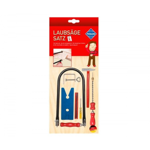 PEBARO 935 - Laubsäge-Set mit Kunststoffbrettchen+Drillbohrer+Werkzeug+Anleitung, Starter Set