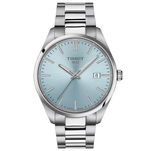 Tissot T150.410.11.351.00 Herrenuhr Quarz PR 100 Stahl/Hellblau