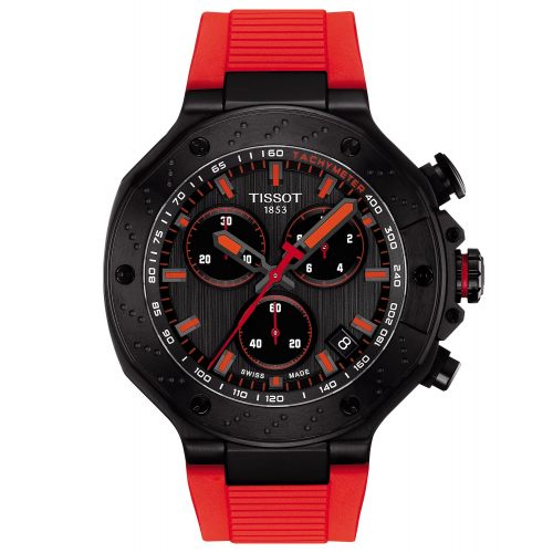 Tissot T141.417.37.061.01 Herrenuhr T-Race Quartz Chronograph Rot/Schwarz