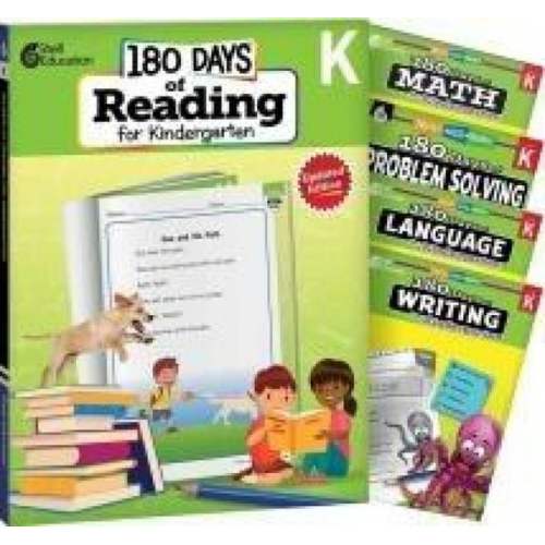 Multiple Authors Chandra Prough Elise Wallace Christine Dugan - 180 Days(tm) Reading, Math, Language, Writing, & Problem Solving for Kindergarten: 5-Book Set