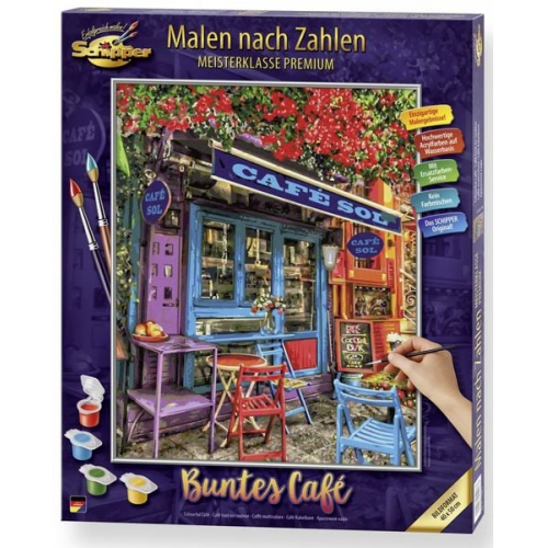 Schipper 609130903 - Malen nach Zahlen, Buntes Café, 40 x 50 cm