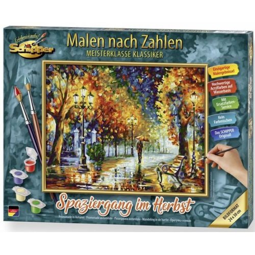 Schipper 609240910 - Malen nach Zahlen, Spaziergang im Herbst, 24 x 30 cm