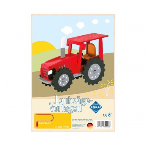 PEBARO 355S - Laubsägevorlage Traktor, 1 Platte, Größe DIN A4