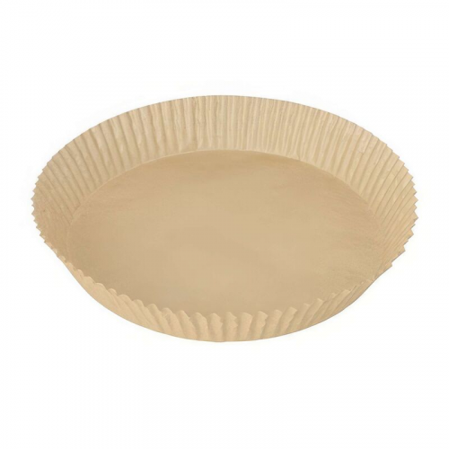 Backpapierzuschnitte für Heißluftfritteusen Mikrowelle Backofen O23cm x 4,5cm braun, 100 Stk.