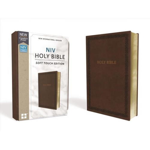 Zondervan - NIV, Holy Bible, Soft Touch Edition, Imitation Leather, Brown, Comfort Print