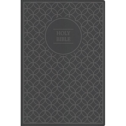 Zondervan - NIV, Value Thinline Bible, Large Print, Imitation Leather, Gray/Black