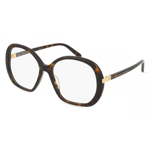 Stella McCartney SC50043I Damen-Brille inkl. Gläser Vollrand Rund Kunststoff-Gestell 57mm/17mm/140mm, braun