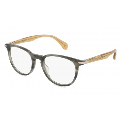 Rag & Bone RNB7028/G Herren-Brille inkl. Gläser Vollrand Panto Acetat-Gestell 50mm/20mm/145mm, grau