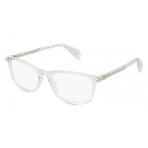 Rag & Bone RNB7016 Herren-Brille inkl. Gläser Vollrand Eckig Acetat-Gestell 53mm/18mm/145mm, transparent