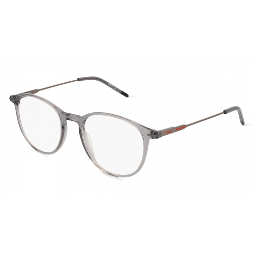 Hugo HG 1206 Herren-Brille inkl. Gläser Vollrand Rund Acetat-Gestell 50mm/19mm/145mm, grau