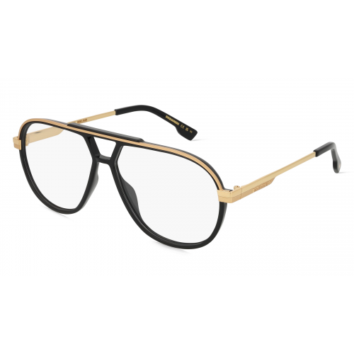 Dsquared2 D2 0113 Herren-Brille inkl. Gläser Vollrand Pilot Kunststoff-Gestell 58mm/12mm/145mm, schwarz