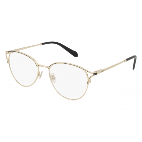 Fossil 7141/G Damen-Brille inkl. Gläser Vollrand Butterfly Metall-Gestell 52mm/16mm/140mm, gold