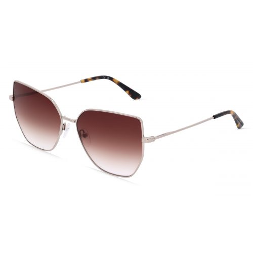 Calvin Klein CK21129S Damen-Sonnenbrille Vollrand Butterfly Metall-Gestell, gold