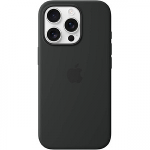 Apple Silikon Case Handy-Cover für Apple iPhone 16 Pro schwarz