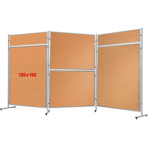 FRANKEN Trennwand ECO, doppelseitig, braun 120,0 x 150,0 cm