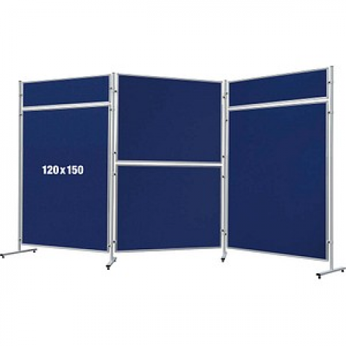 FRANKEN Trennwand ECO, doppelseitig, blau 120,0 x 150,0 cm